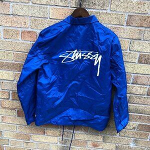 Stussy Big Logo Jacket Blue Medium